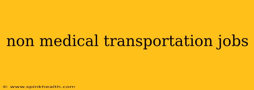 non medical transportation jobs