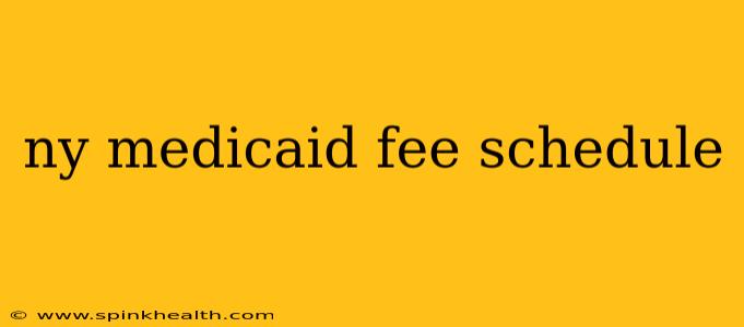 ny medicaid fee schedule