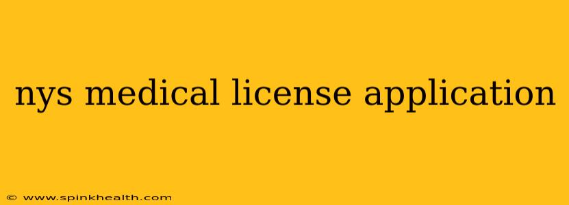 nys medical license application