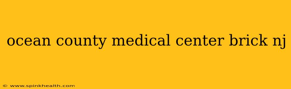 ocean county medical center brick nj