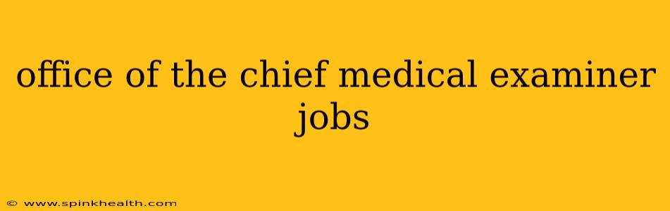 office of the chief medical examiner jobs