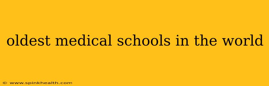 oldest medical schools in the world