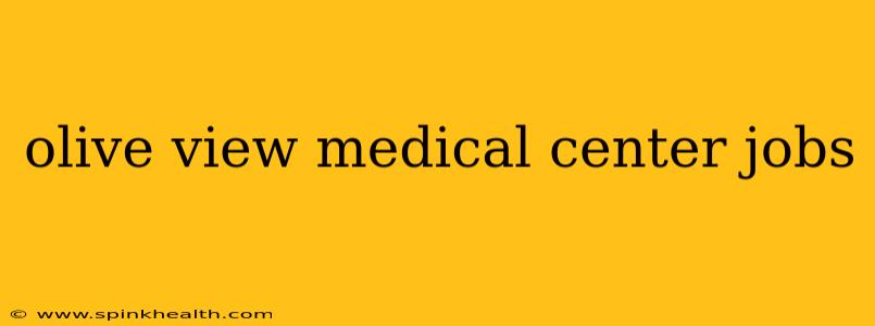 olive view medical center jobs