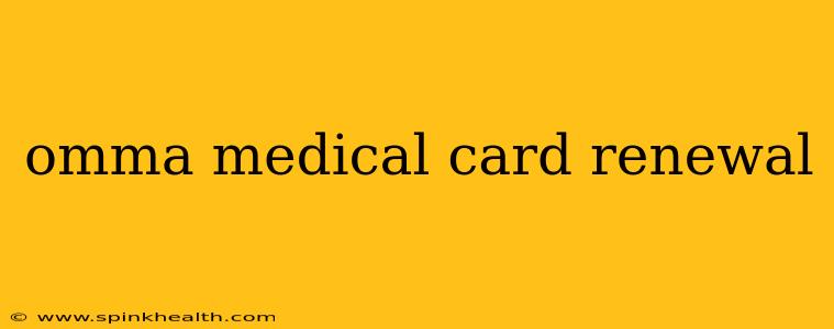 omma medical card renewal