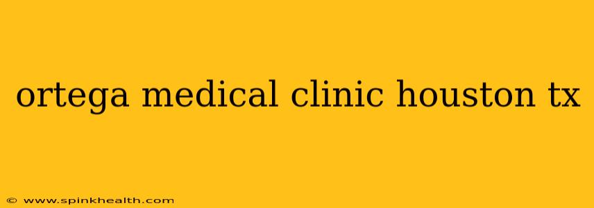 ortega medical clinic houston tx