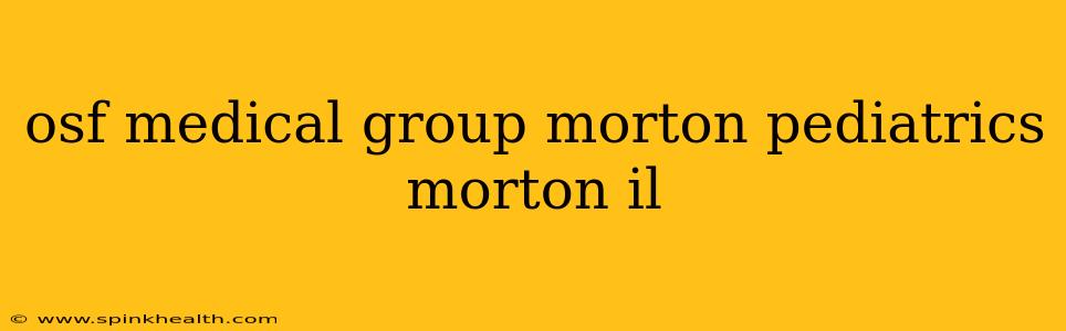 osf medical group morton pediatrics morton il
