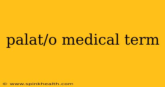 palat/o medical term