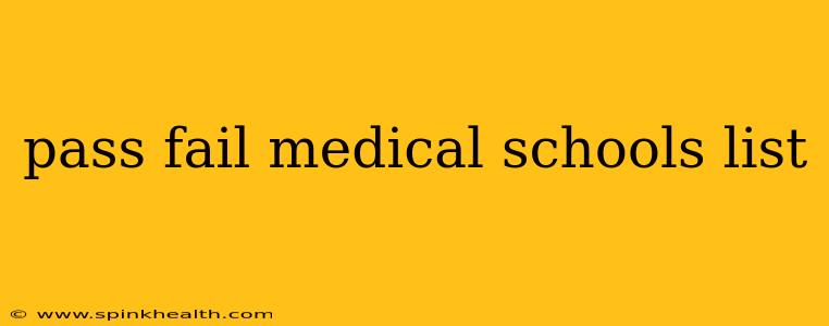 pass fail medical schools list