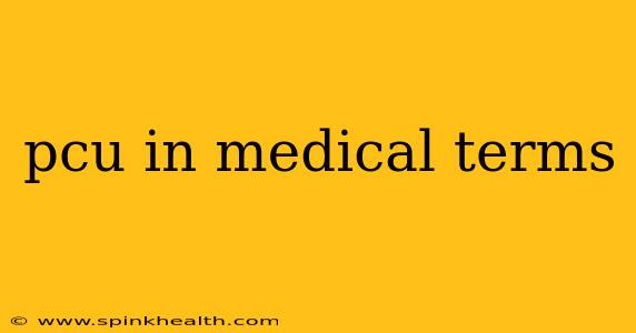 pcu in medical terms