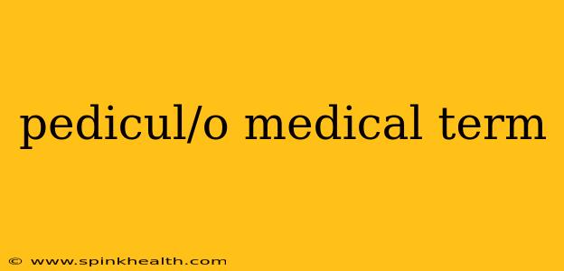 pedicul/o medical term