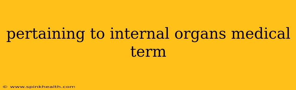 pertaining to internal organs medical term