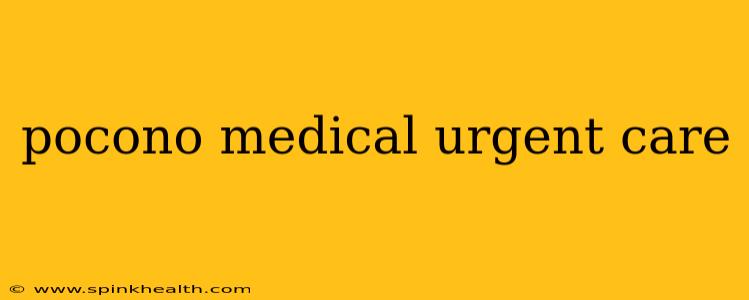 pocono medical urgent care