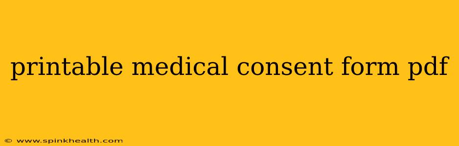 printable medical consent form pdf
