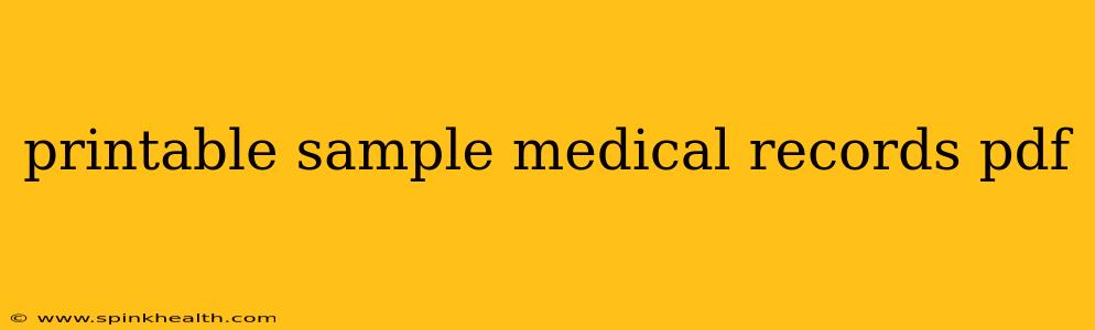 printable sample medical records pdf