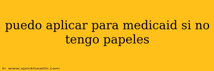 puedo aplicar para medicaid si no tengo papeles
