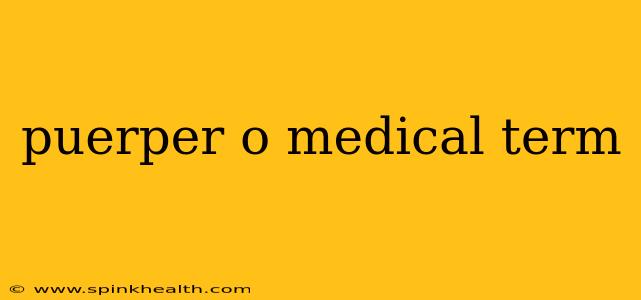 puerper o medical term