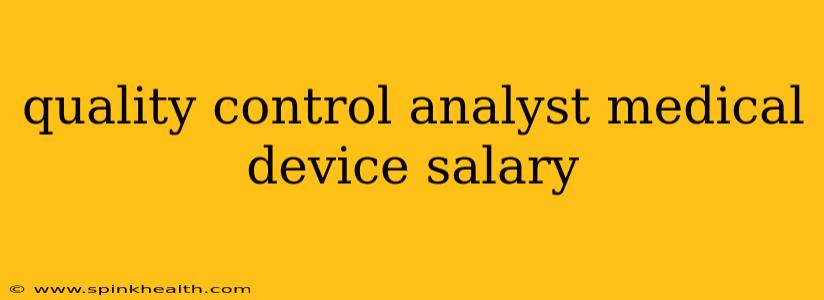 quality control analyst medical device salary
