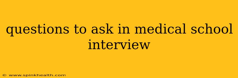 questions to ask in medical school interview