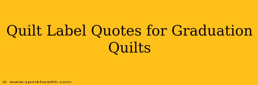 Quilt Label Quotes for Graduation Quilts