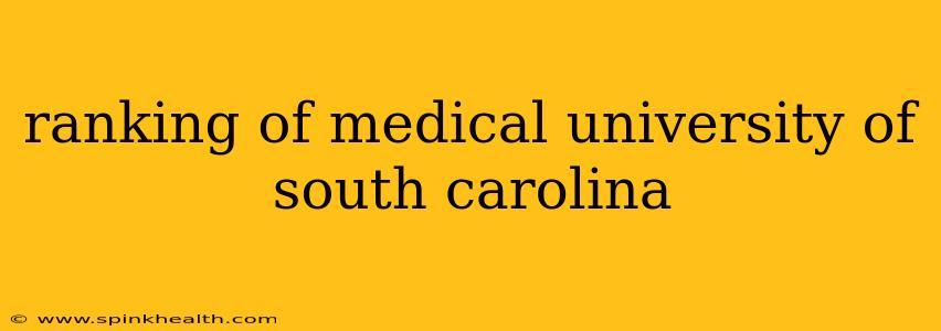 ranking of medical university of south carolina