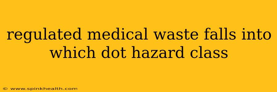 regulated medical waste falls into which dot hazard class