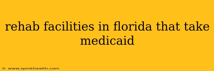 rehab facilities in florida that take medicaid