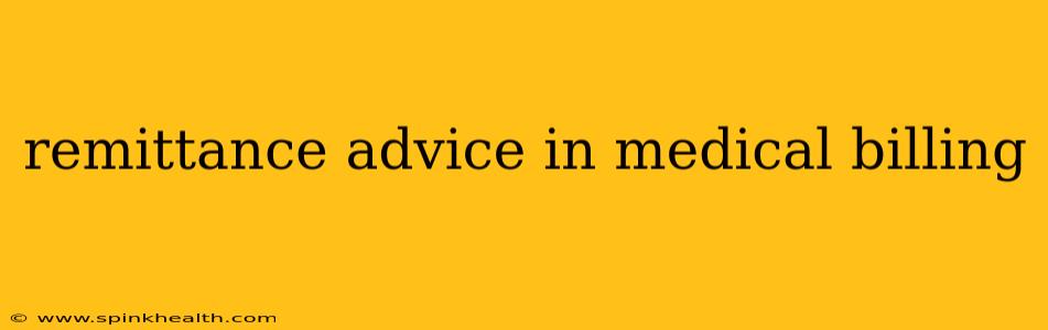 remittance advice in medical billing
