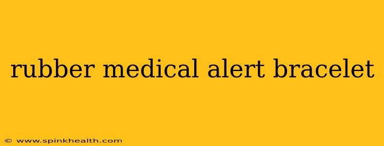 rubber medical alert bracelet