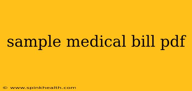 sample medical bill pdf