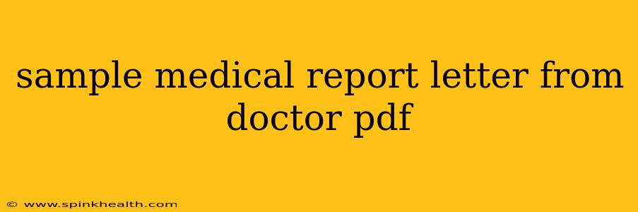 sample medical report letter from doctor pdf