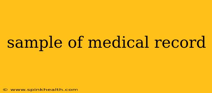 sample of medical record