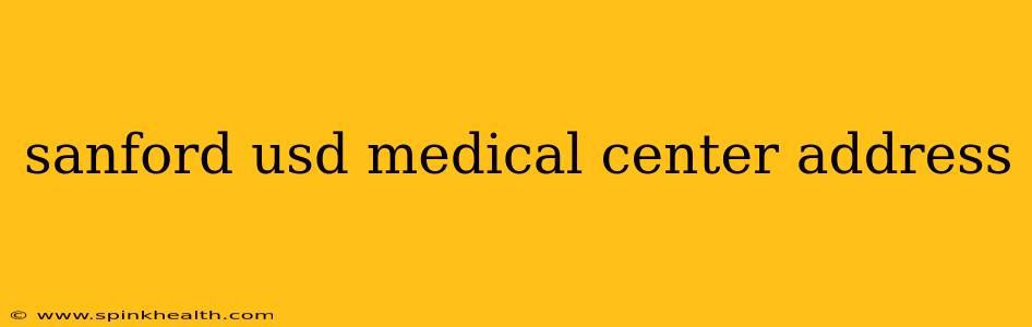 sanford usd medical center address