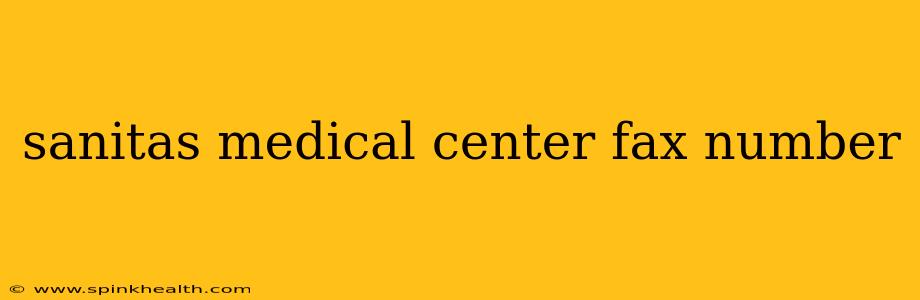 sanitas medical center fax number