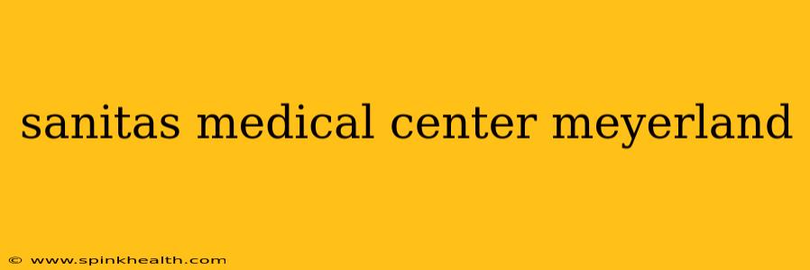 sanitas medical center meyerland