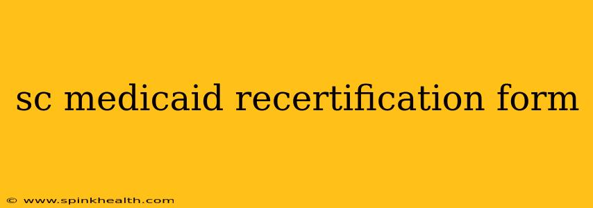 sc medicaid recertification form