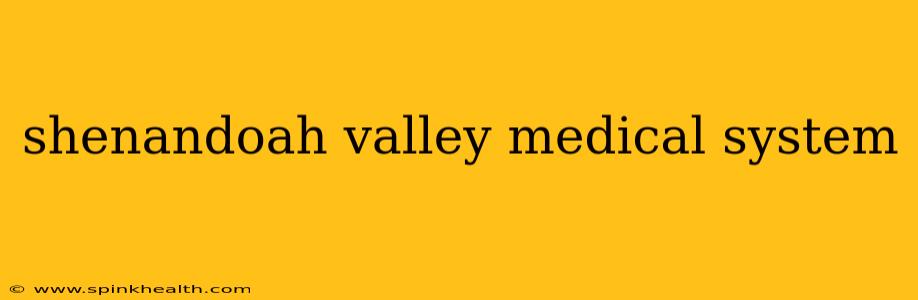 shenandoah valley medical system