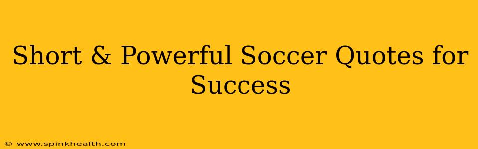 Short & Powerful Soccer Quotes for Success