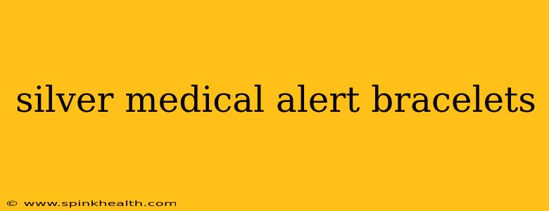 silver medical alert bracelets