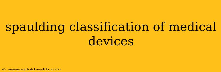 spaulding classification of medical devices