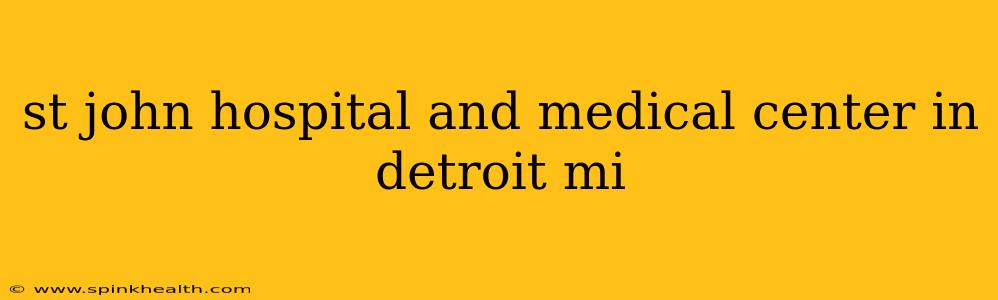 st john hospital and medical center in detroit mi