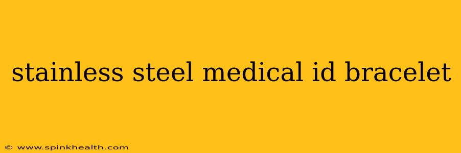 stainless steel medical id bracelet