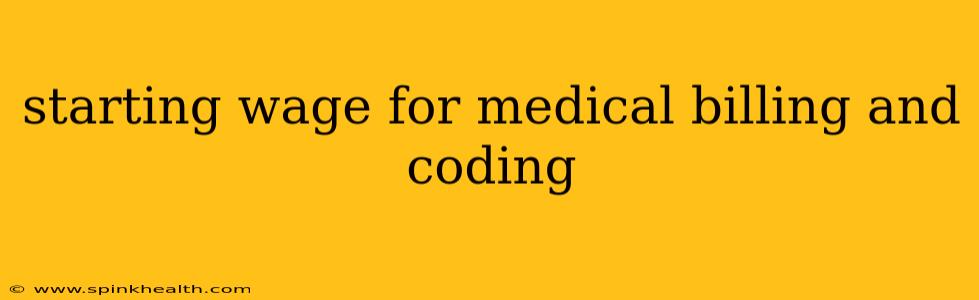 starting wage for medical billing and coding