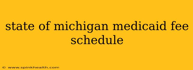 state of michigan medicaid fee schedule