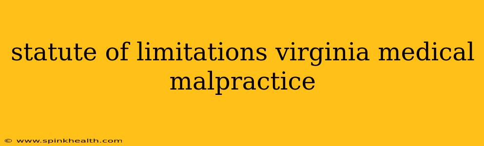 statute of limitations virginia medical malpractice