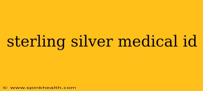 sterling silver medical id