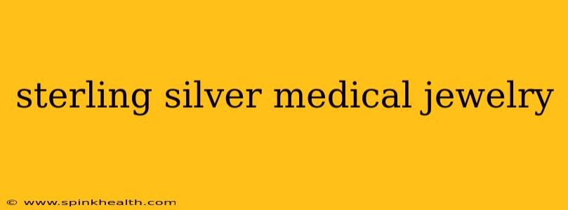 sterling silver medical jewelry