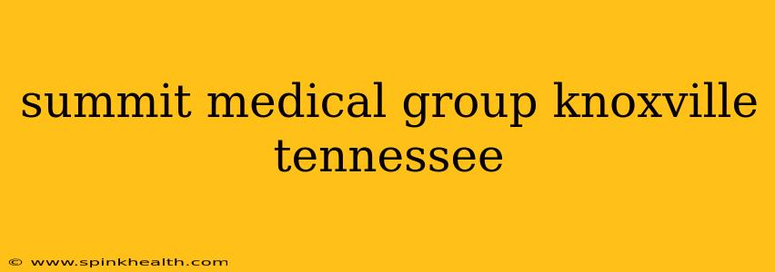 summit medical group knoxville tennessee
