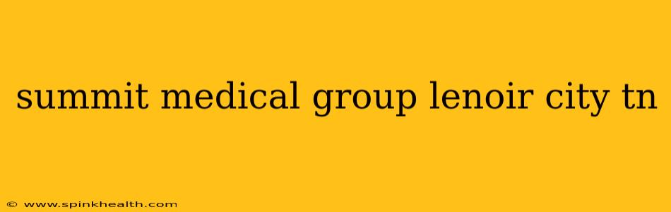 summit medical group lenoir city tn