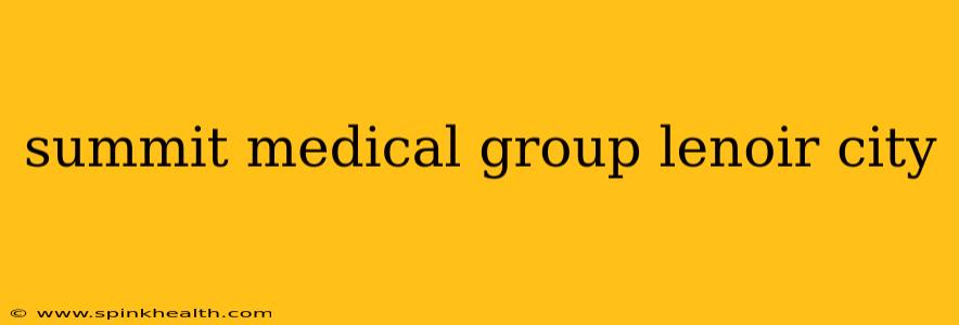 summit medical group lenoir city