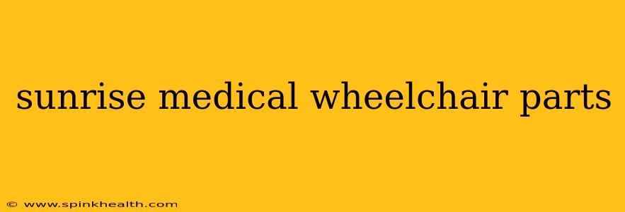 sunrise medical wheelchair parts